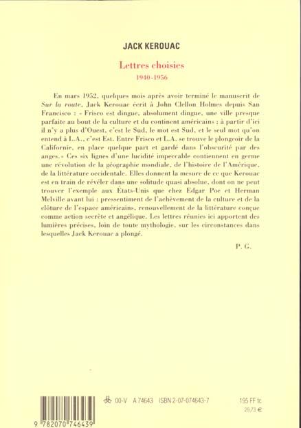 Produktbild: Lettres choisies: 1940-1956