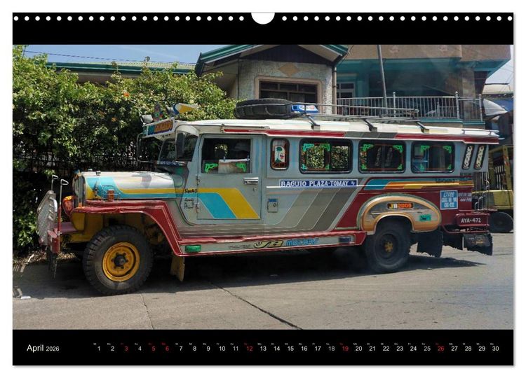Produktbild: Jeepneys (Wandkalender 2026 DIN A3 quer), CALVENDO Monatskalender