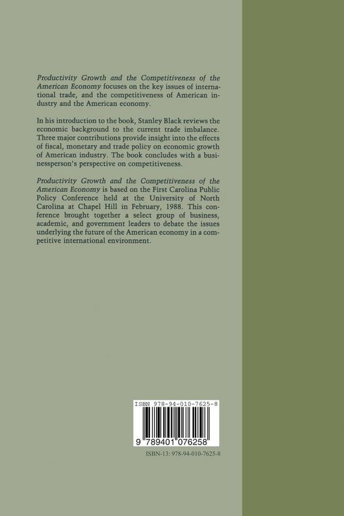 Produktbild: Productivity Growth and the Competitiveness of the American Economy