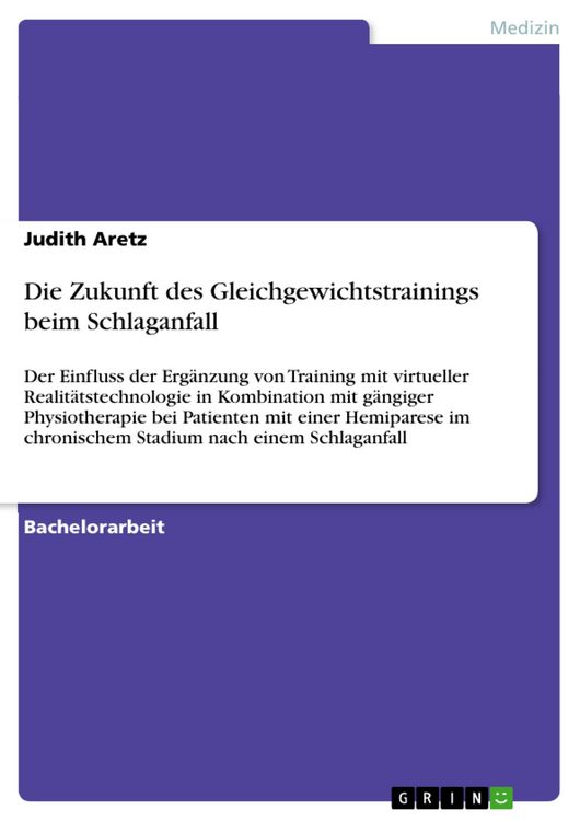 Produktbild: Die Zukunft des Gleichgewichtstrainings beim Schlaganfall