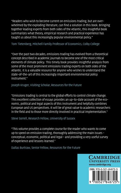Produktbild: Emissions Trading for Climate Policy