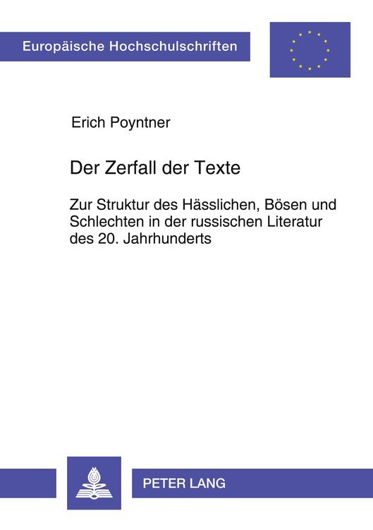 Produktbild: Der Zerfall der Texte