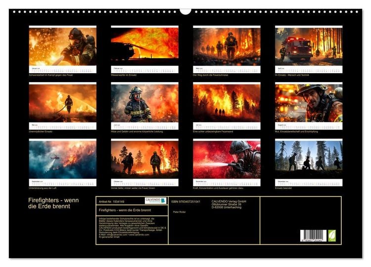Produktbild: Firefighters - wenn die Erde brennt (Wandkalender 2026 DIN A2 quer), CALVENDO Monatskalender