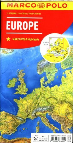 Produktbild: MARCO POLO L&auml;nderkarte Europa, physisch