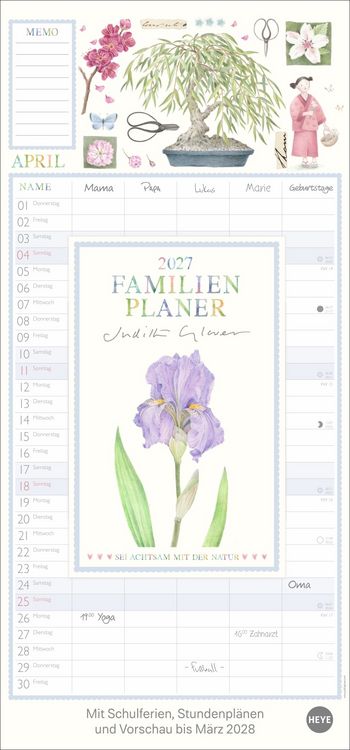 Produktbild: Judith Glover: Familienplaner 2027