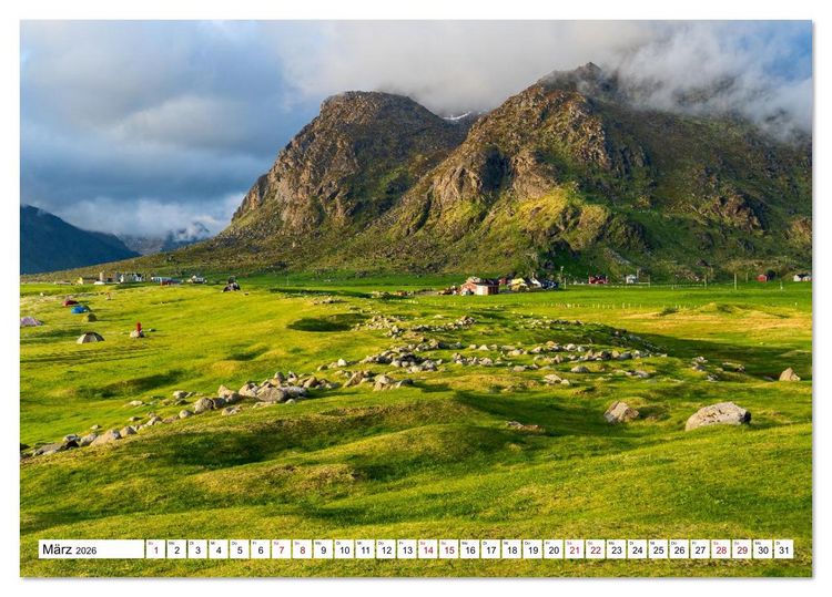 Produktbild: Lofoten - Norwegische Trauminseln (Tischkalender 2026 DIN A5 quer), CALVENDO Monatskalender