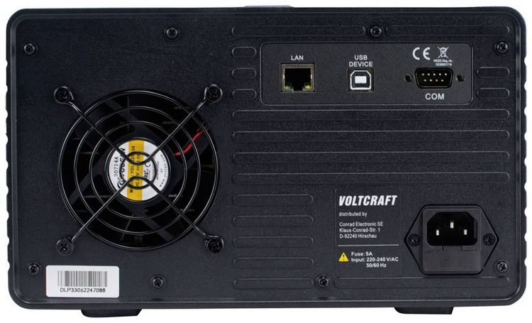 Produktbild: VOLTCRAFT DLP-3306 Labornetzger&auml;t, einstellbar 0 - 30 V 0 - 6 A 378 W RS-232, USB, LAN Slave-Funktion Anzahl Ausg&auml;nge 3 x