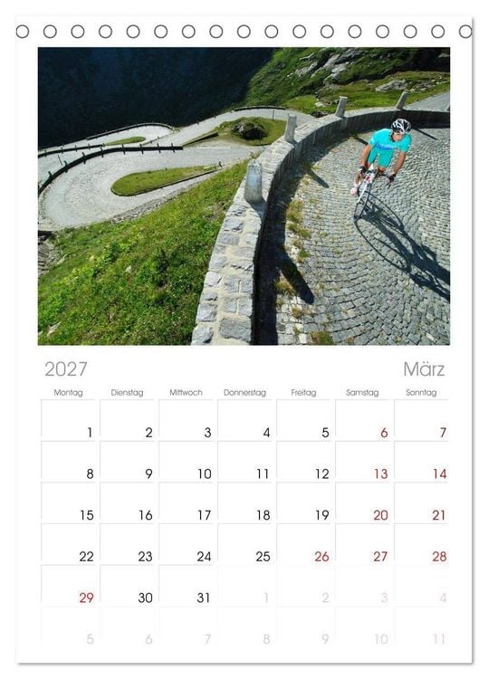 Produktbild: Tischplaner 2027 - Alpenp&auml;sse auf dem Rennrad Vol. 1 (A5 Tischkalender zum Aufstellen) CALVENDO