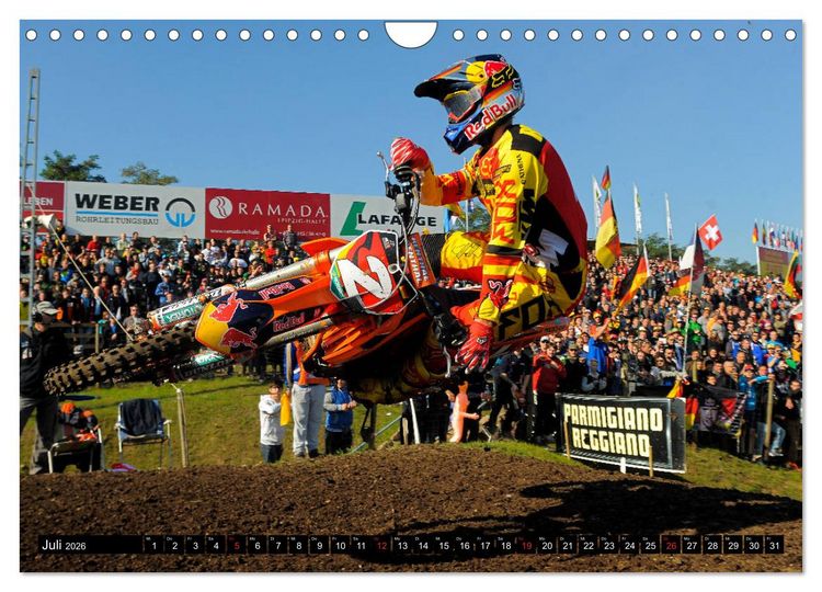 Produktbild: Blickpunkte Motocross (Wandkalender 2026 DIN A4 quer), CALVENDO Monatskalender