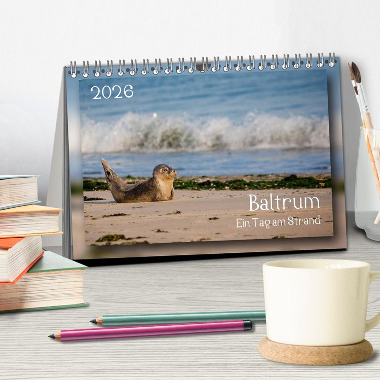 Produktbild: Baltrum - Ein Tag am Strand (Tischkalender 2026 DIN A5 quer), CALVENDO Monatskalender
