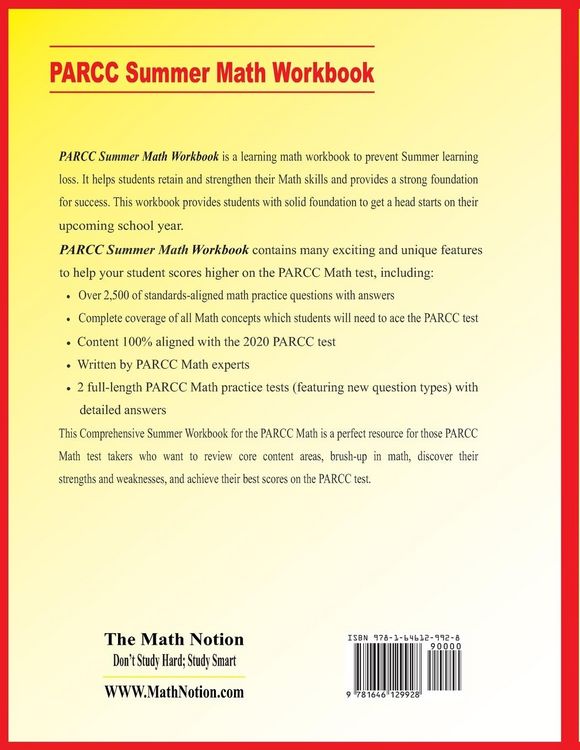 Produktbild: PARCC Grade 5 Summer Math Workbook
