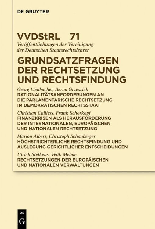 Produktbild: Grundsatzfragen der Rechtsetzung und Rechtsfindung
