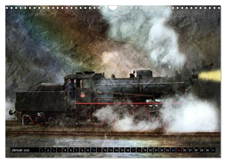 Produktbild: EISENBAHN - Dampf, Diesel und Strom (Wandkalender 2026 DIN A3 quer), CALVENDO Monatskalender