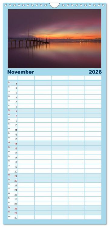 Produktbild: Familienplaner 2026 - Bodensee Weitblicke mit 5 Spalten (Wandkalender, 21 x 45 cm) CALVENDO