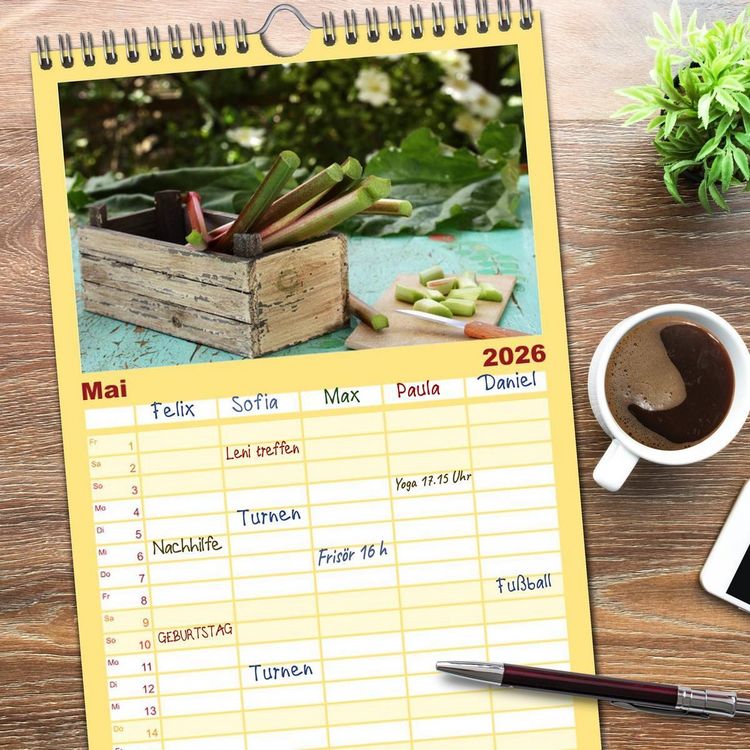 Produktbild: Familienplaner 2026 - Gro&szlig;mutter&acute;s K&uuml;che mit 5 Spalten (Wandkalender, 21 x 45 cm) CALVENDO