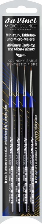 Produktbild: da Vinci Pinselset MICRO-COLINEO 4er Set, Gr&ouml;&szlig;en 20/0, 15/0, 10/0, 5/0
