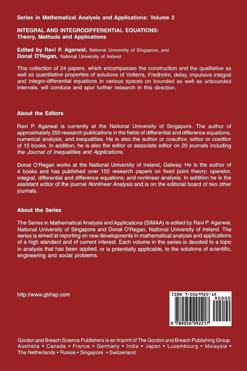 Produktbild: Integral and Integrodifferential Equations