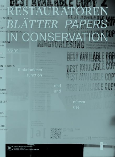 Produktbild: Restauratorenbl&auml;tter - Papers in Conservation Band 39