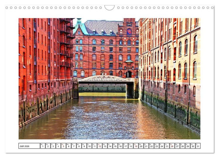 Produktbild: Hamburg sehen, f&uuml;hlen und lieben (Wandkalender 2026 DIN A3 quer), CALVENDO Monatskalender
