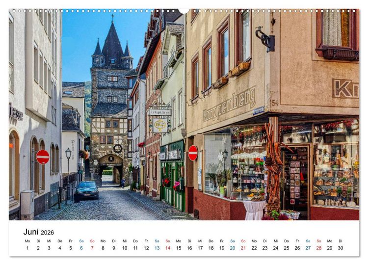 Produktbild: Bacharach - Fachwerkromantik am Rhein (hochwertiger Premium Wandkalender 2026 DIN A2 quer), Kunstdruck in Hochglanz