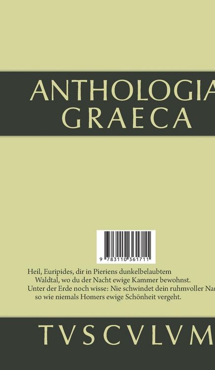 Produktbild: Anthologia Graeca / Buch VII-VIII