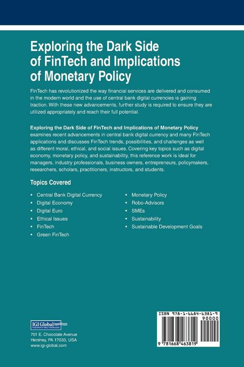 Produktbild: Exploring the Dark Side of FinTech and Implications of Monetary Policy