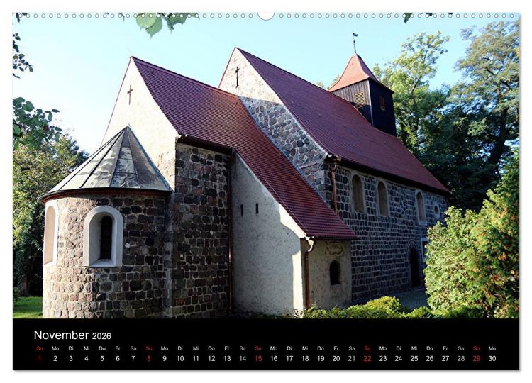 Produktbild: Evangelische Kirchen um Potsdam 2026 (hochwertiger Premium Wandkalender 2026 DIN A2 quer), Kunstdruck in Hochglanz