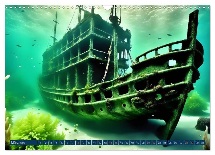 Produktbild: Unterwasserwelt der Wracks 2026 (Wandkalender 2026 DIN A3 quer), CALVENDO Monatskalender