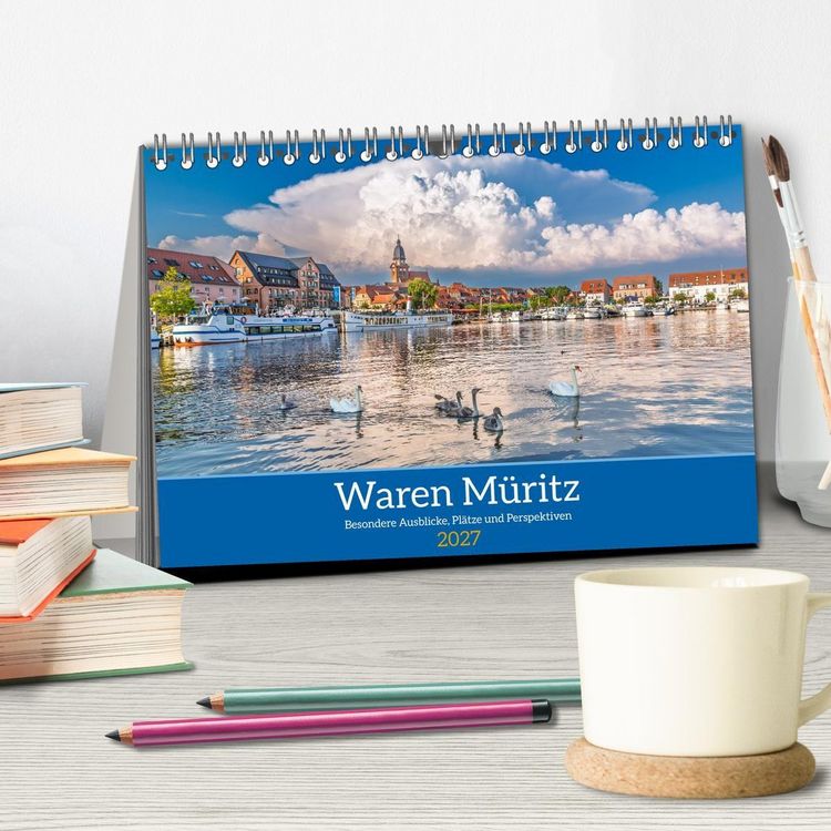 Produktbild: Waren M&uuml;ritz Besondere Ausblicke, Pl&auml;tze und Perspektiven (Tischkalender 2027 DIN A5 quer), CALVENDO Monatskalender