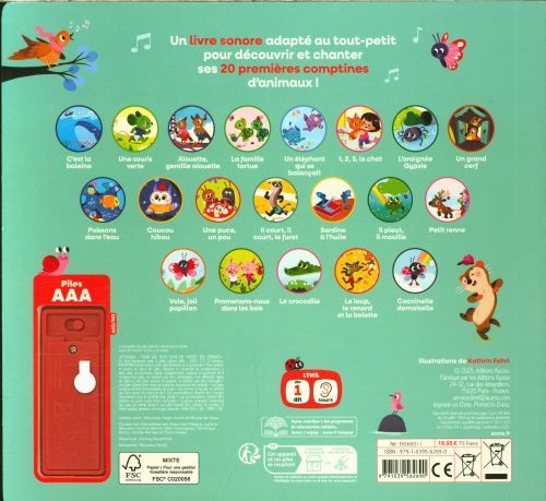 Produktbild: Mes jolies comptines d'animaux : 20 puces sonores