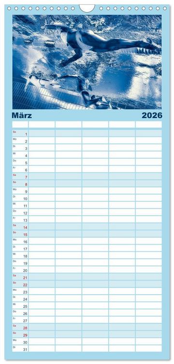 Produktbild: Familienplaner 2026 - FREUBAD mit 5 Spalten (Wandkalender, 21 x 45 cm) CALVENDO