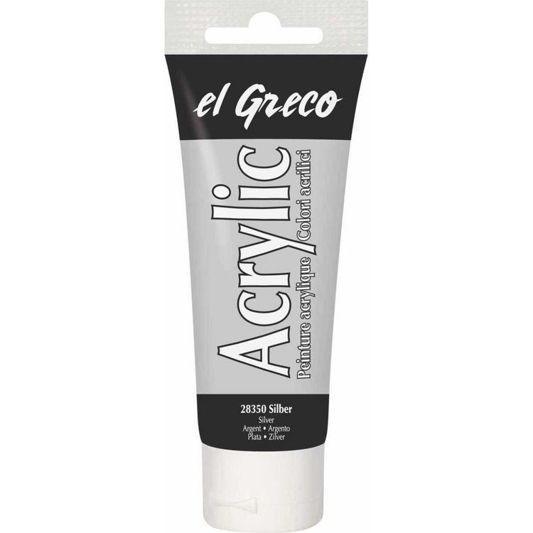 Produktbild: KREUL el Greco Acrylic Silber 75 ml Tube