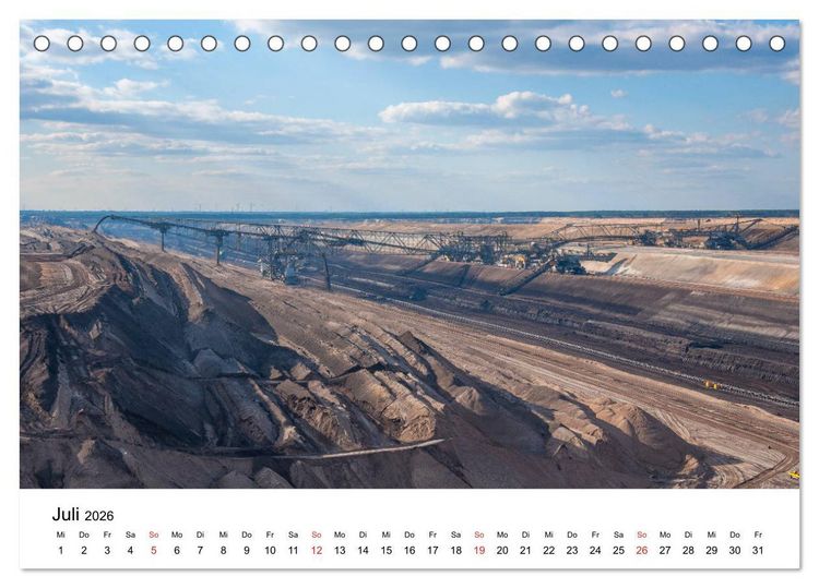 Produktbild: Bergbaulandschaften (Tischkalender 2026 DIN A5 quer), CALVENDO Monatskalender