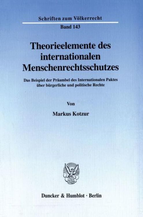 Produktbild: Theorieelemente des internationalen Menschenrechtsschutzes.