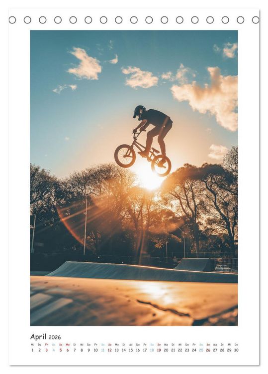 Produktbild: BMX Action (Tischkalender 2026 DIN A5 hoch), CALVENDO Monatskalender