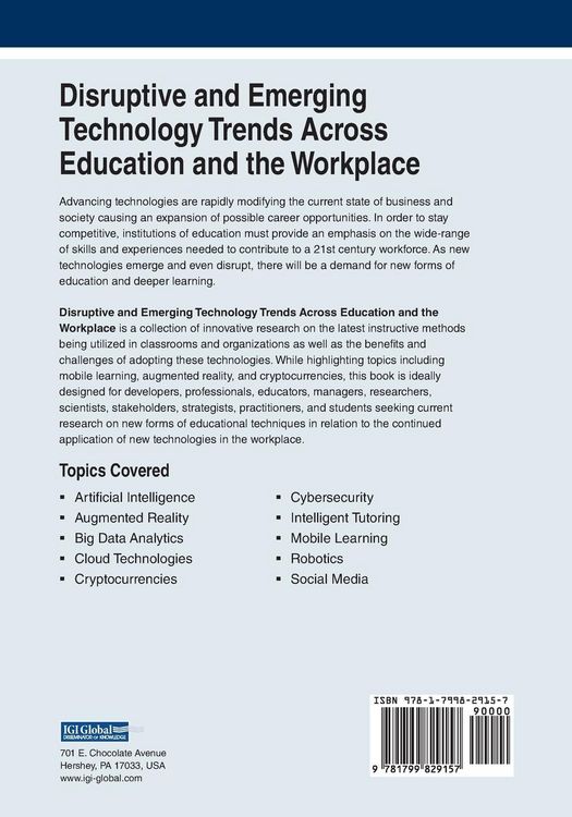 Produktbild: Disruptive and Emerging Technology Trends Across Education and the Workplace