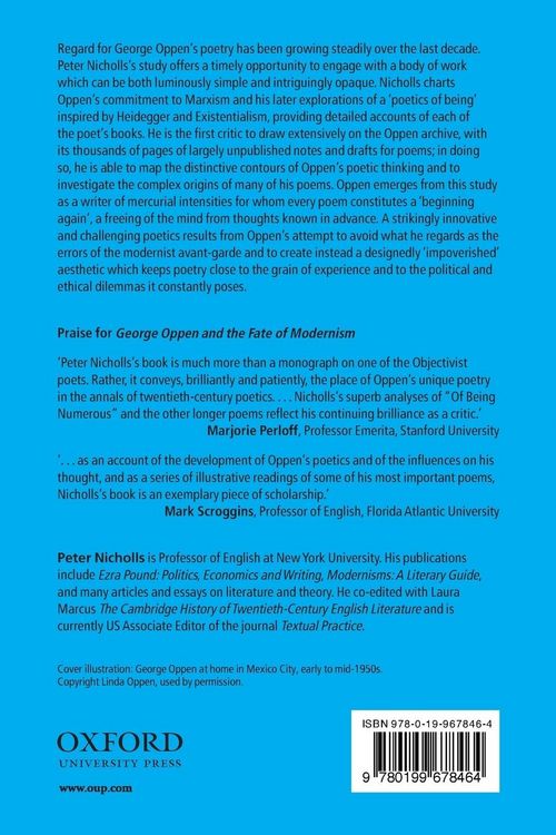 Produktbild: George Oppen and the Fate of Modernism