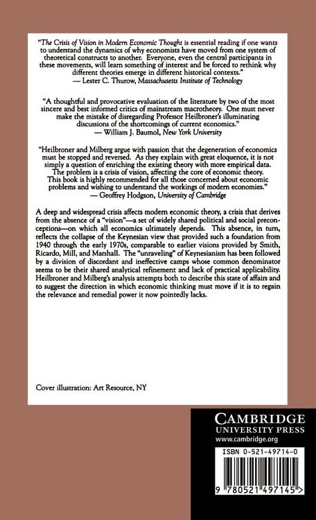 Produktbild: The Crisis of Vision in Modern Economic Thought