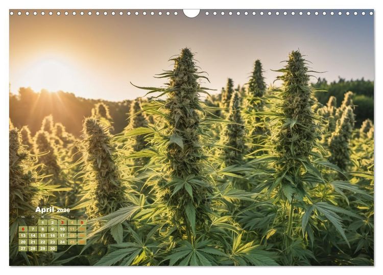 Produktbild: Wundersch&ouml;ne Cannabisfelder (Wandkalender 2026 DIN A3 quer), CALVENDO Monatskalender