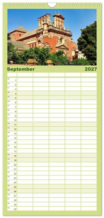 Produktbild: Familienplaner 2027 - Sevilla, eine der sch&ouml;nsten St&auml;dte der Welt mit 5 Spalten (Wandkalender, 21 x 45 cm) CALVENDO