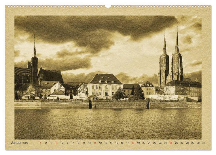 Produktbild: Polen &ndash; Ein Kalender im Zeitungsstil (hochwertiger Premium Wandkalender 2026 DIN A2 quer), Kunstdruck in Hochglanz