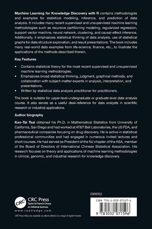 Produktbild: Machine Learning for Knowledge Discovery with R