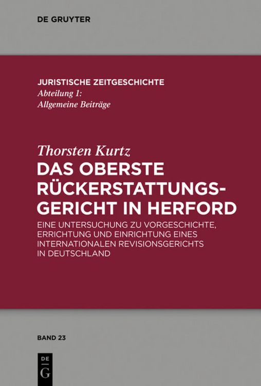 Produktbild: Das Oberste R&uuml;ckerstattungsgericht in Herford