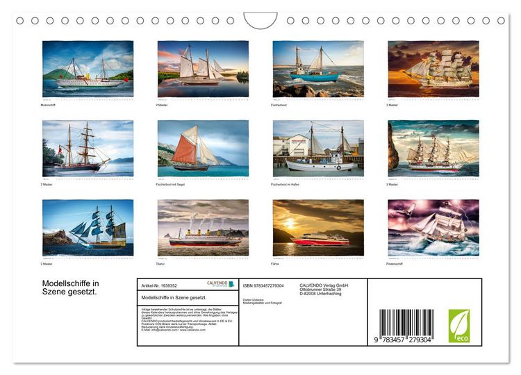 Produktbild: Modellschiffe in Szene gesetzt. (Wandkalender 2026 DIN A4 quer), CALVENDO Monatskalender
