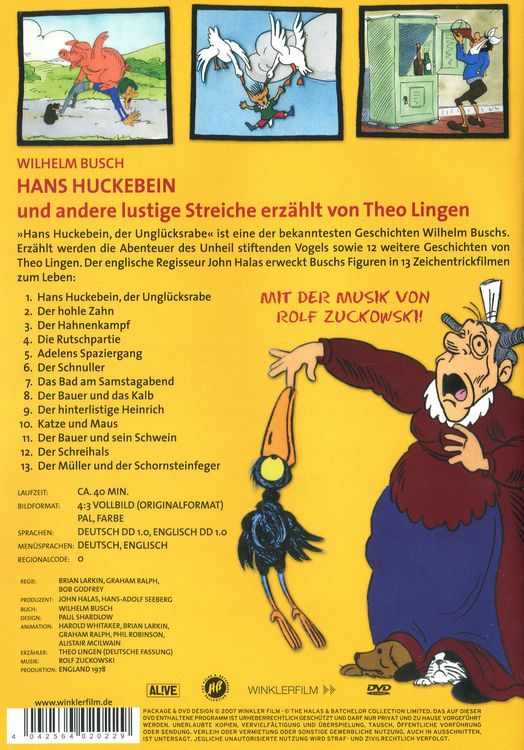 Produktbild: Hans Huckebein - Erz&auml;hlt von Theo Lingen