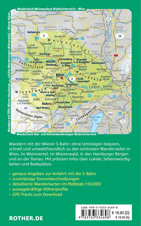 Produktbild: ROTHER Wanderbuch Genusswandern mit der Wiener S-Bahn. 30 Wanderungen in und um Wien