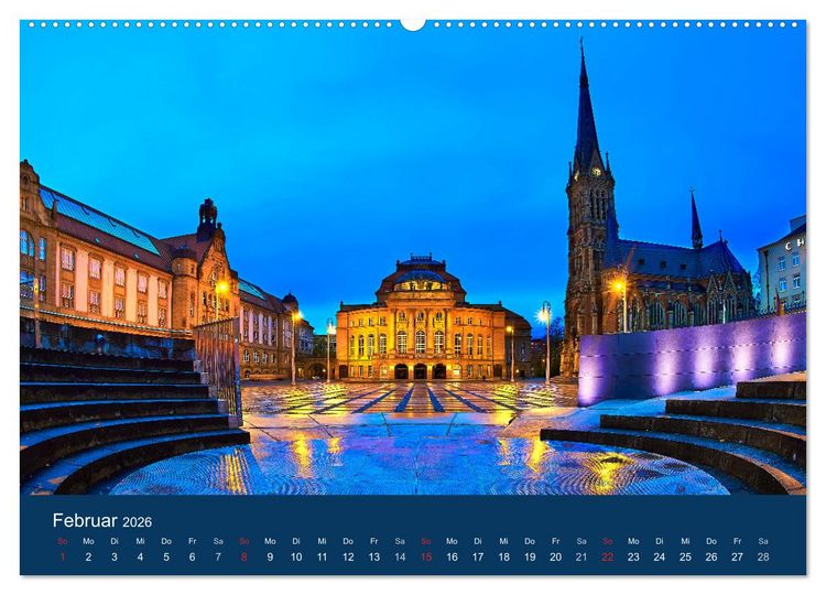 Produktbild: Chemnitz - Sachsen von seiner sch&ouml;nsten Seite (Wandkalender 2026 DIN A2 quer), CALVENDO Monatskalender