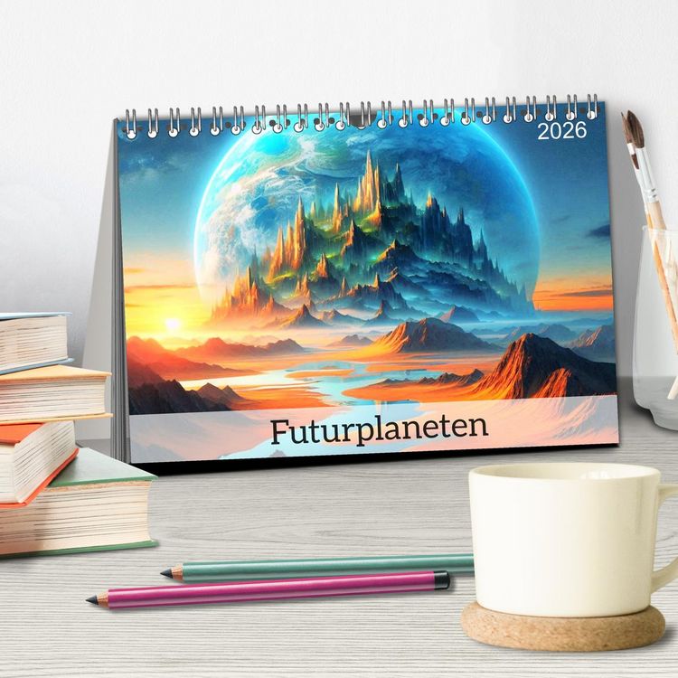 Produktbild: Futurplaneten (Tischkalender 2026 DIN A5 quer), CALVENDO Monatskalender