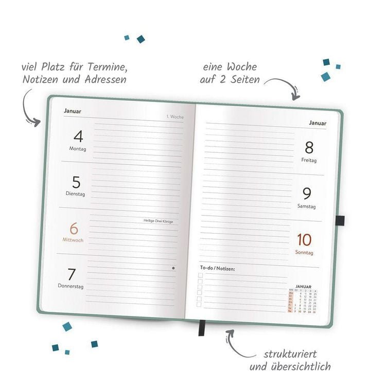 Produktbild: TR&Ouml;TSCH - Taschenkalender A6 Soft Touch Premium Aquamarin 2027