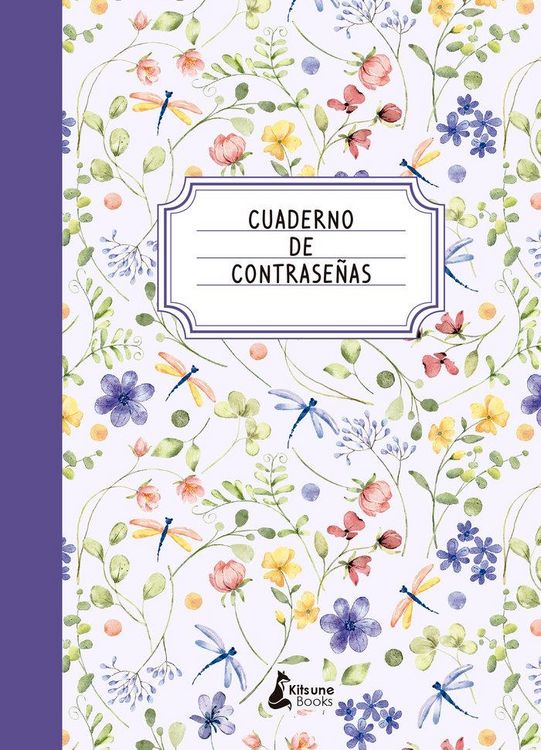 Produktbild: Cuaderno de Contrase&ntilde;as de Kitsune Lila -Z